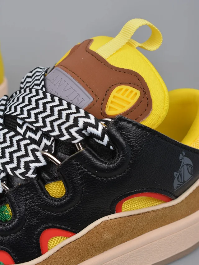 Lanvin Sneakers Low-top with wavy paneling and patterned laces product detail image 74