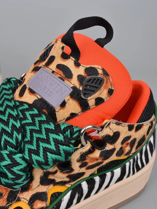 Lanvin Sneakers Low-top with wavy paneling and patterned laces product detail image 65