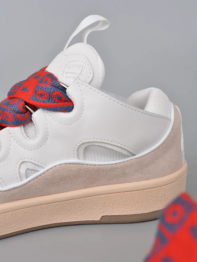 Lanvin Sneakers Low-top with wavy paneling and patterned laces product detail image 57