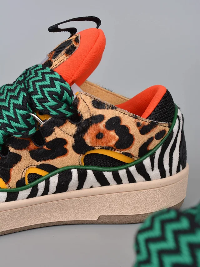 Lanvin Sneakers Low-top with wavy paneling and patterned laces product detail image 66