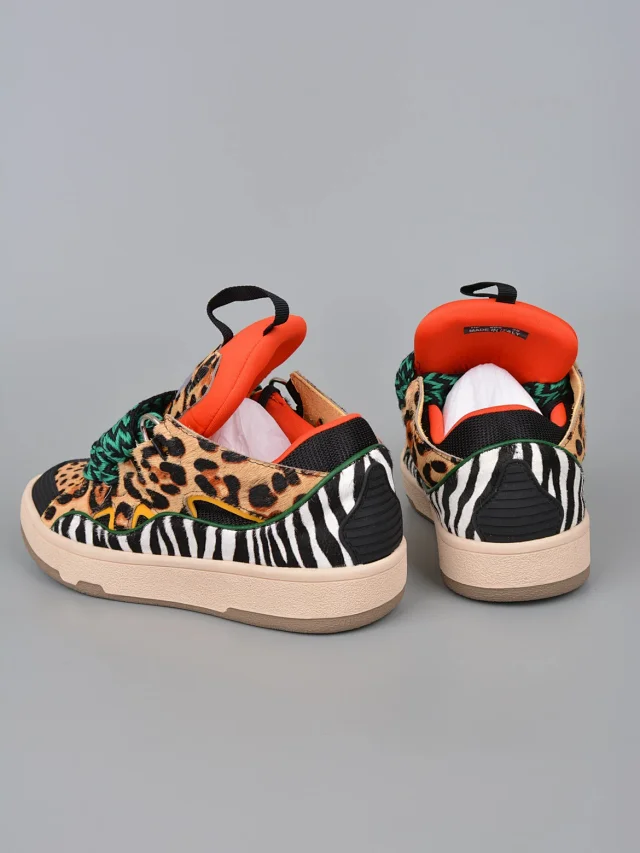 Lanvin Sneakers Low-top with wavy paneling and patterned laces product detail image 60