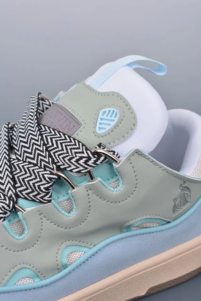 Lanvin Sneakers Low-top with wavy paneling and patterned laces product detail image 29