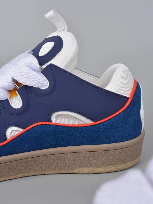 Lanvin Sneakers Low-top with wavy paneling and patterned laces product detail image 80