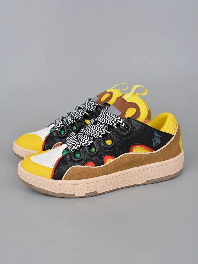 Lanvin Sneakers Low-top with wavy paneling and patterned laces product detail image 70