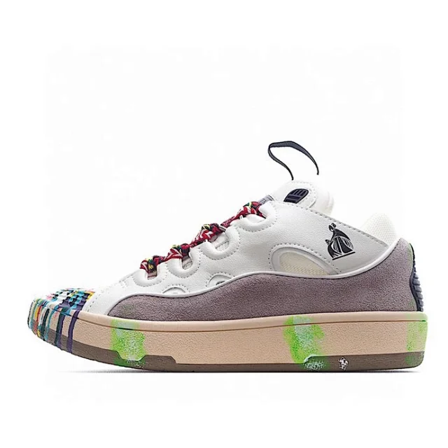Lanvin Sneakers Low-top with wavy paneling and patterned laces product detail image 8