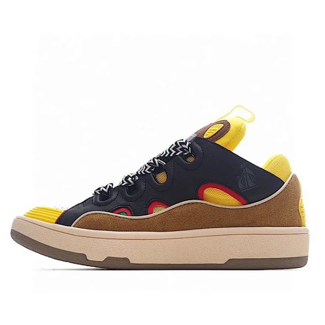 Lanvin Sneakers Low-top with wavy paneling and patterned laces product detail image 6