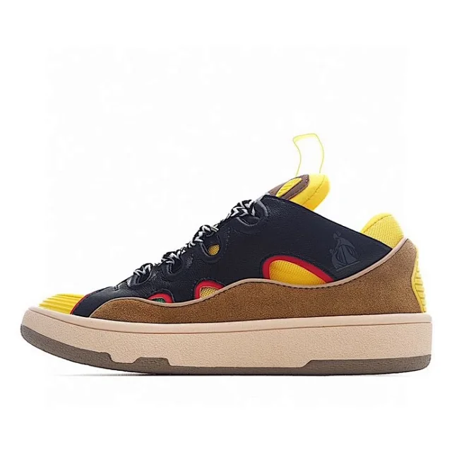Lanvin Sneakers Low-top with wavy paneling and patterned laces product detail image 4