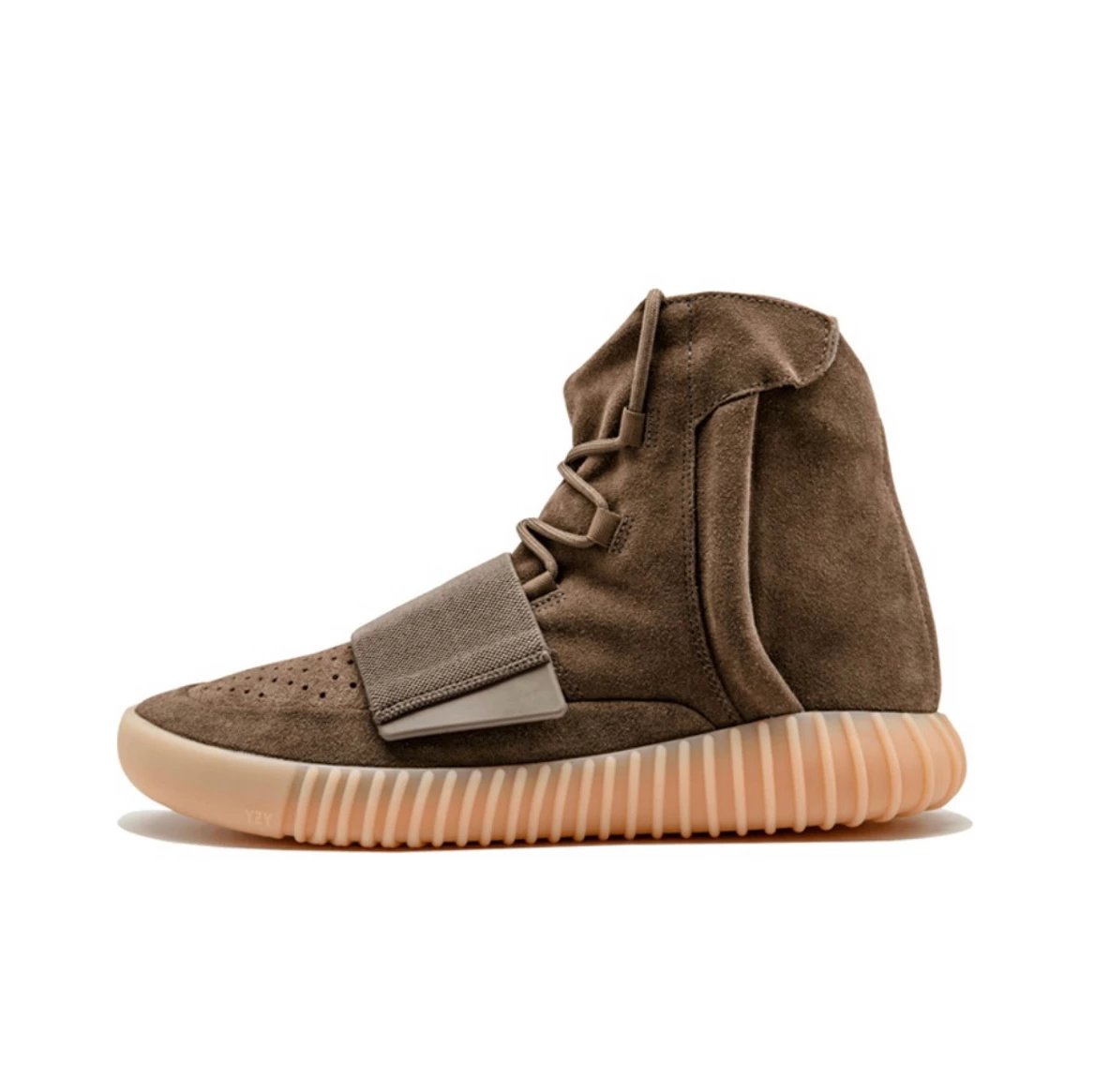 Unbranded Sneakers High-Top Suede Strap — Brown BY 2456