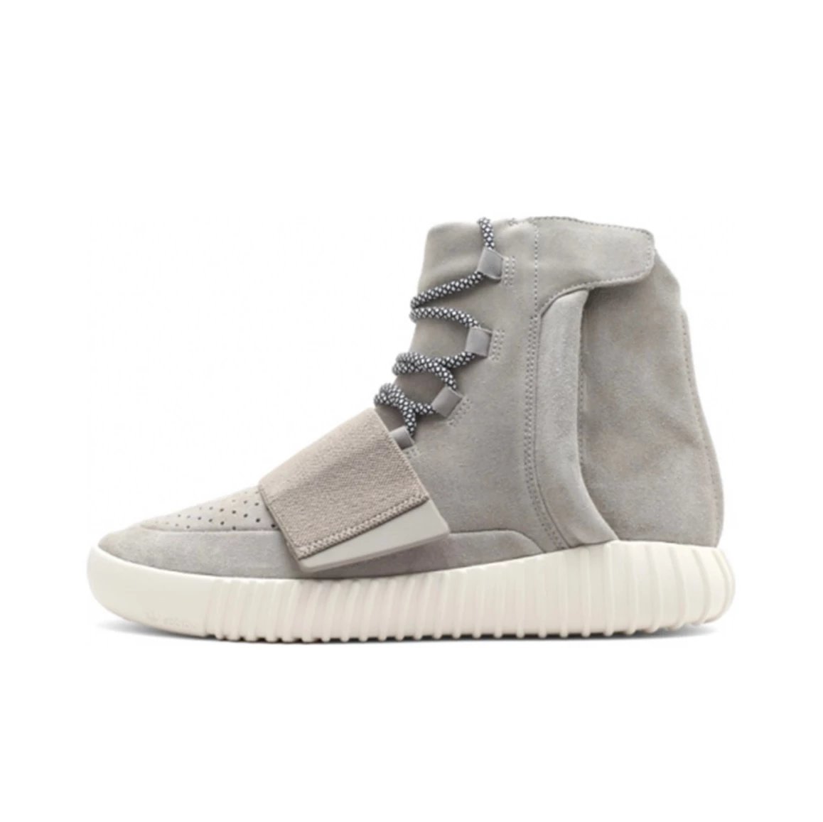 Unbranded Sneakers High-Top Suede Strap — Wolf Tooth Gray B 35309