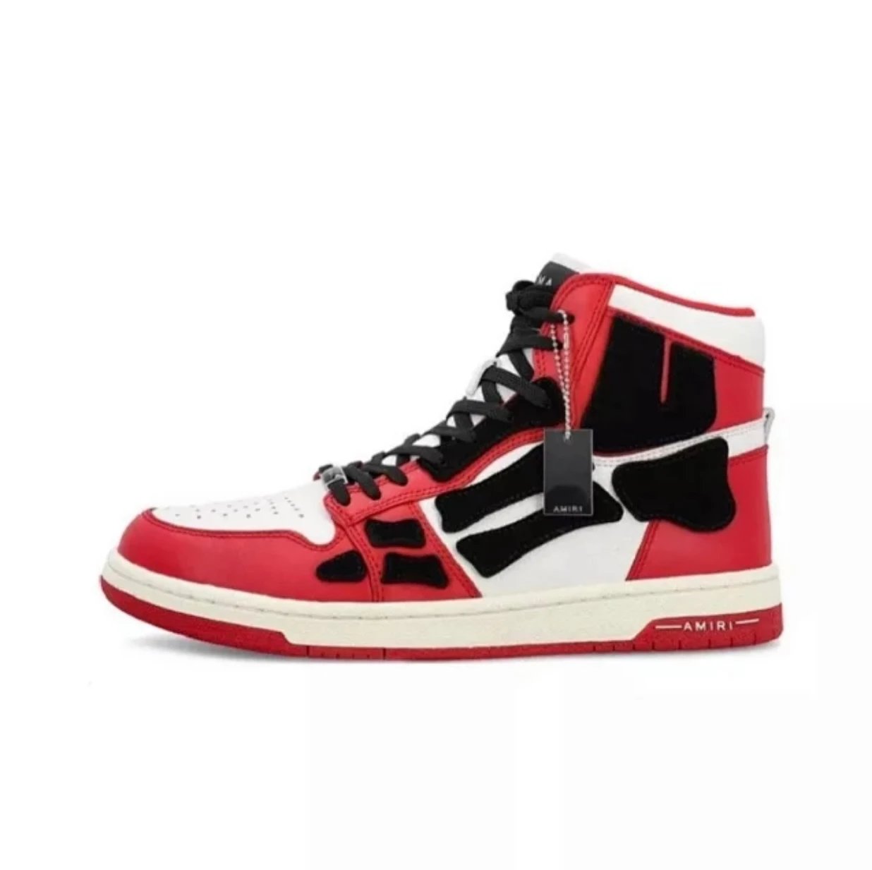 AMIRI Sneakers Skel Top High-Top Skeleton Panel — Black and red, high-top MFS 002-610