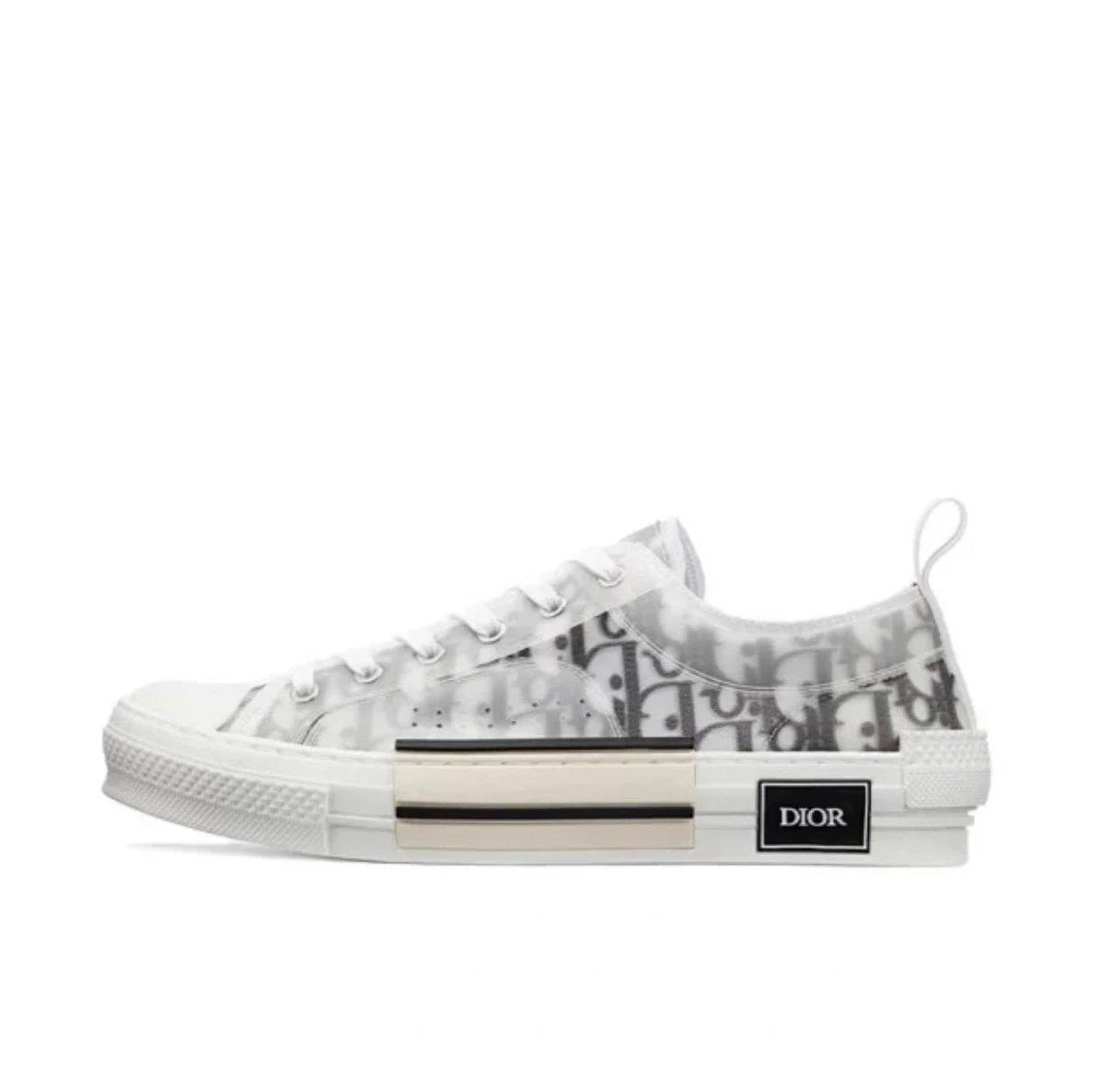 Dior Sneakers B23 Low-Top Logo Print — Black and white 3 SN249YJP_H 069