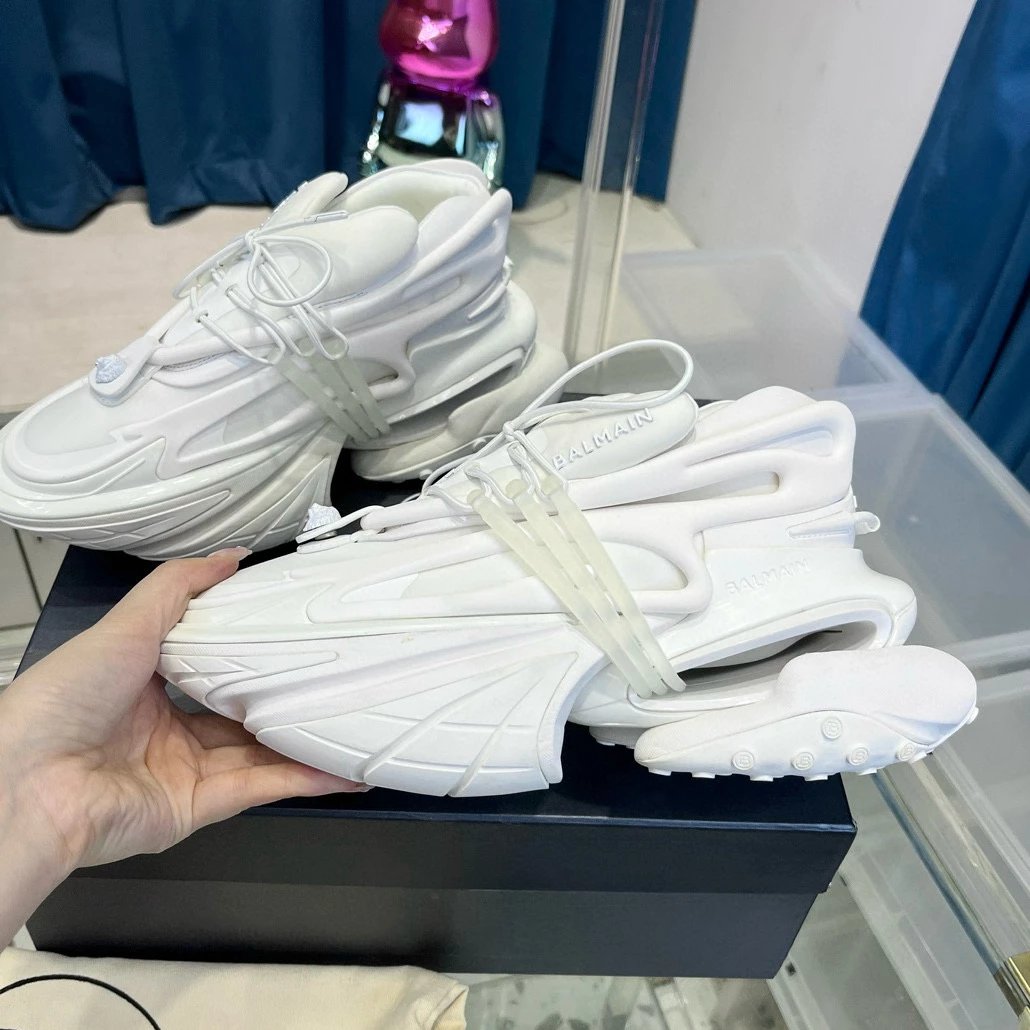 Balmain B-Mesh White Chunky Sneakers