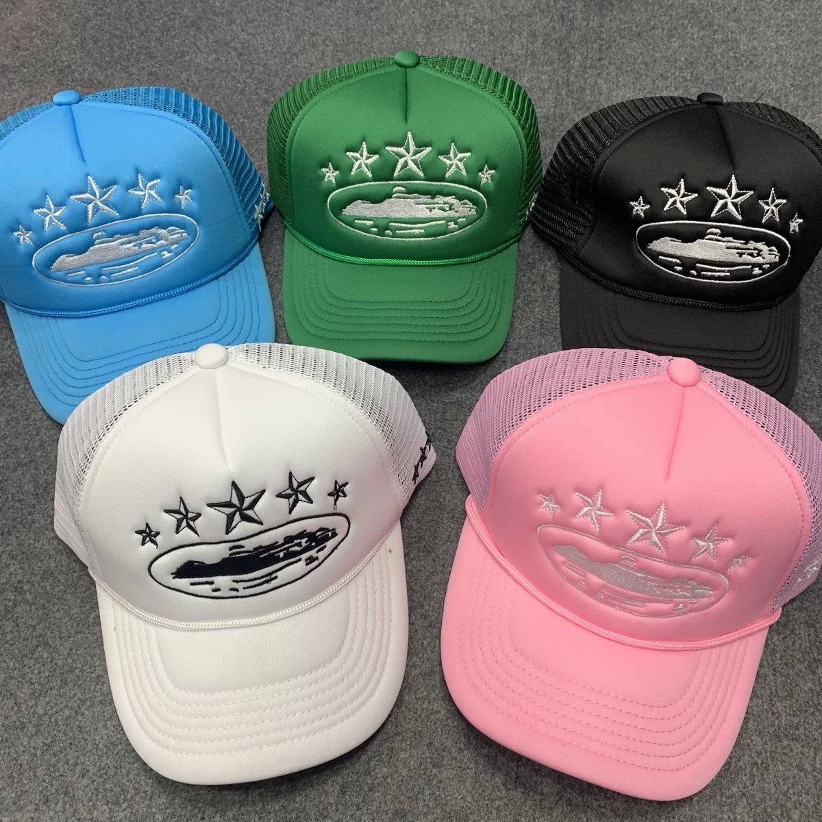 Five-Panel Embroidered Trucker Hats