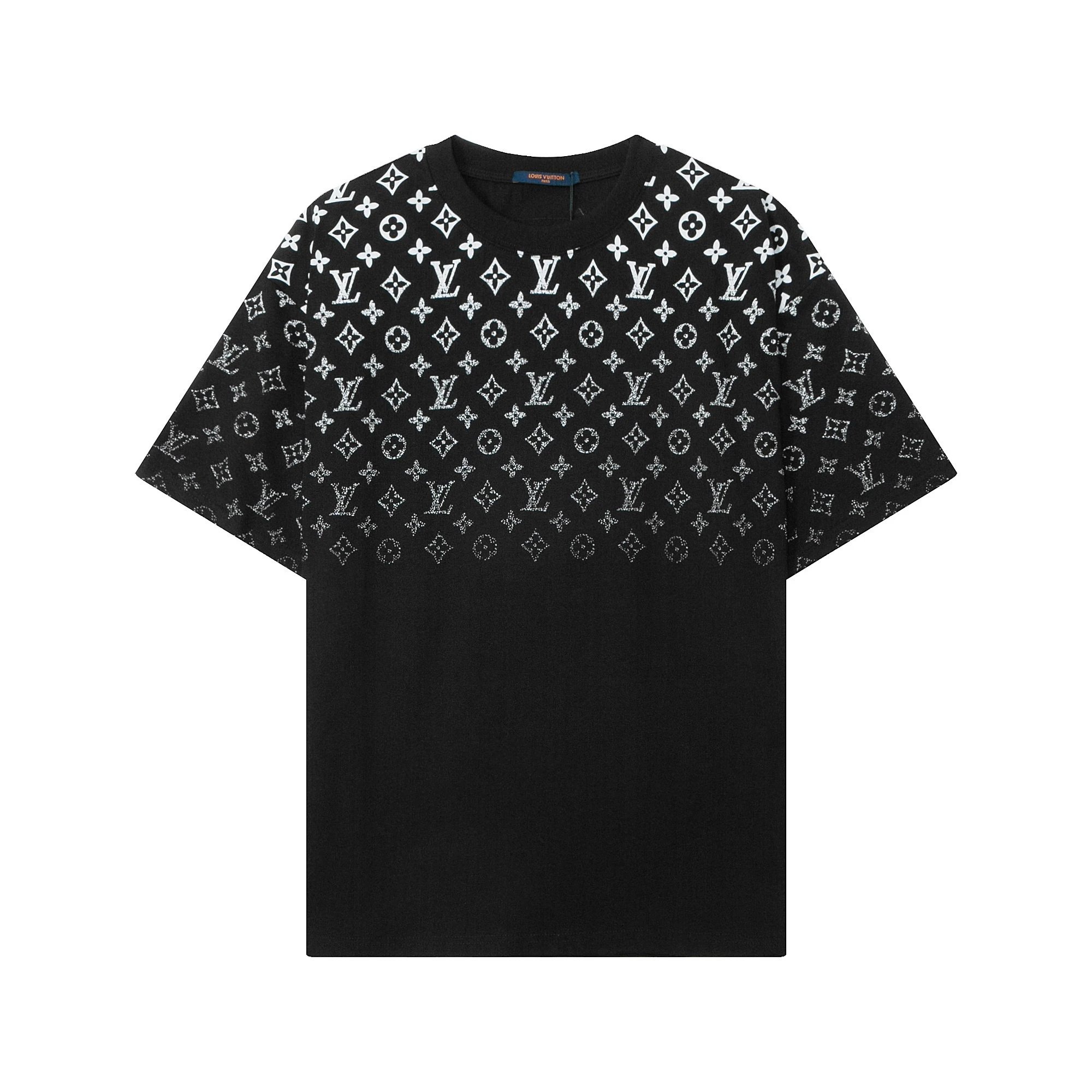 2024 Spring Summer New Printed Light Luxury Cotton Crewneck Short Sleeve Trendy Half Sleeve European American Skin-Friendly T-Shirt Versatile Men's