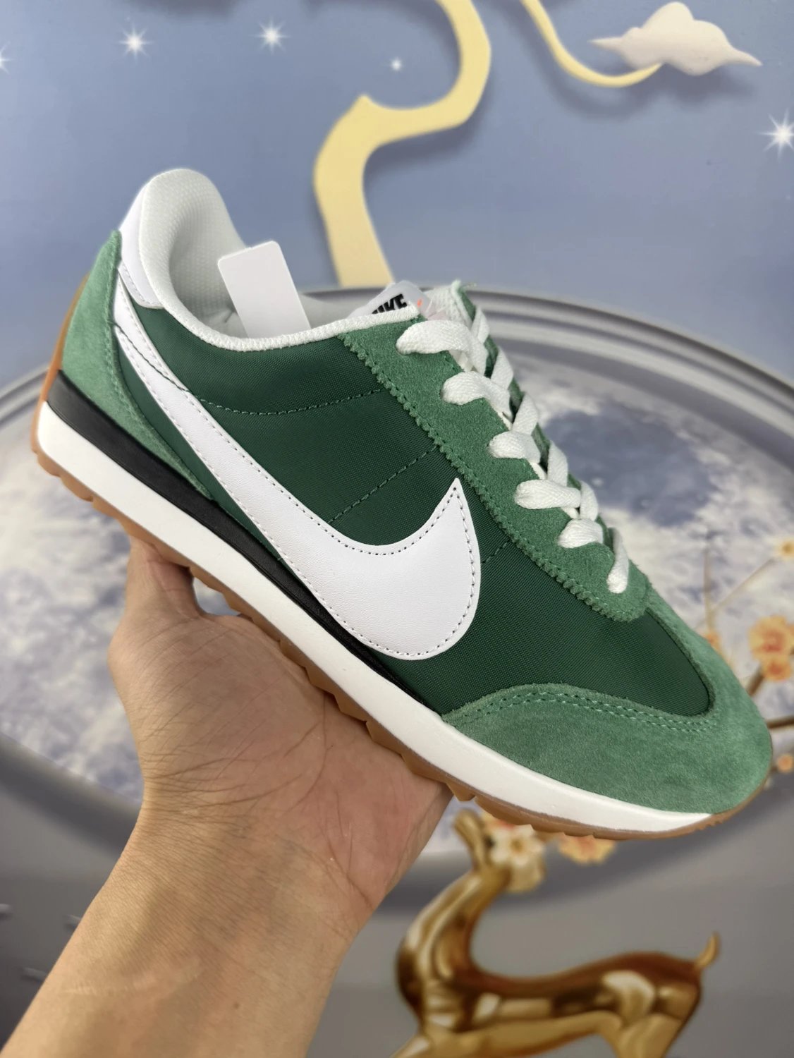 招代理 批发代发 翻毛皮Nike Pacific 舒适时尚潮流百搭 网面低帮跑步鞋 男女款 浅蓝青灰男女运动休闲鞋