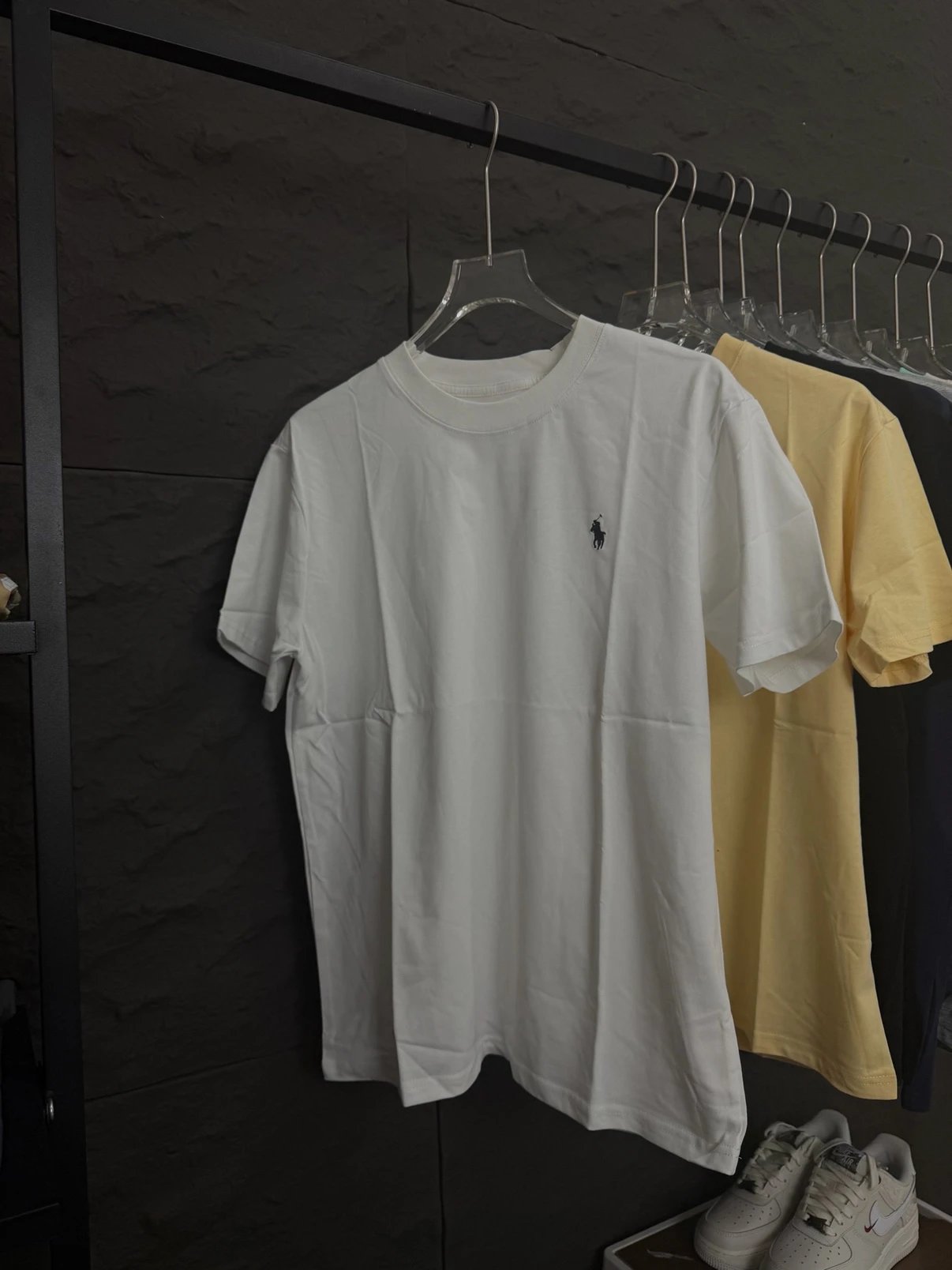 Summer New Embroidered Solid Color Round Neck Short Sleeve T-Shirt 250g Unisex Versatile Same Style