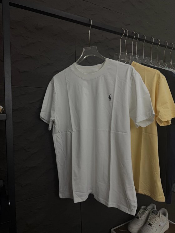 Summer New Embroidered Solid Color Round Neck Short Sleeve T-Shirt 250g Unisex Versatile Same Style