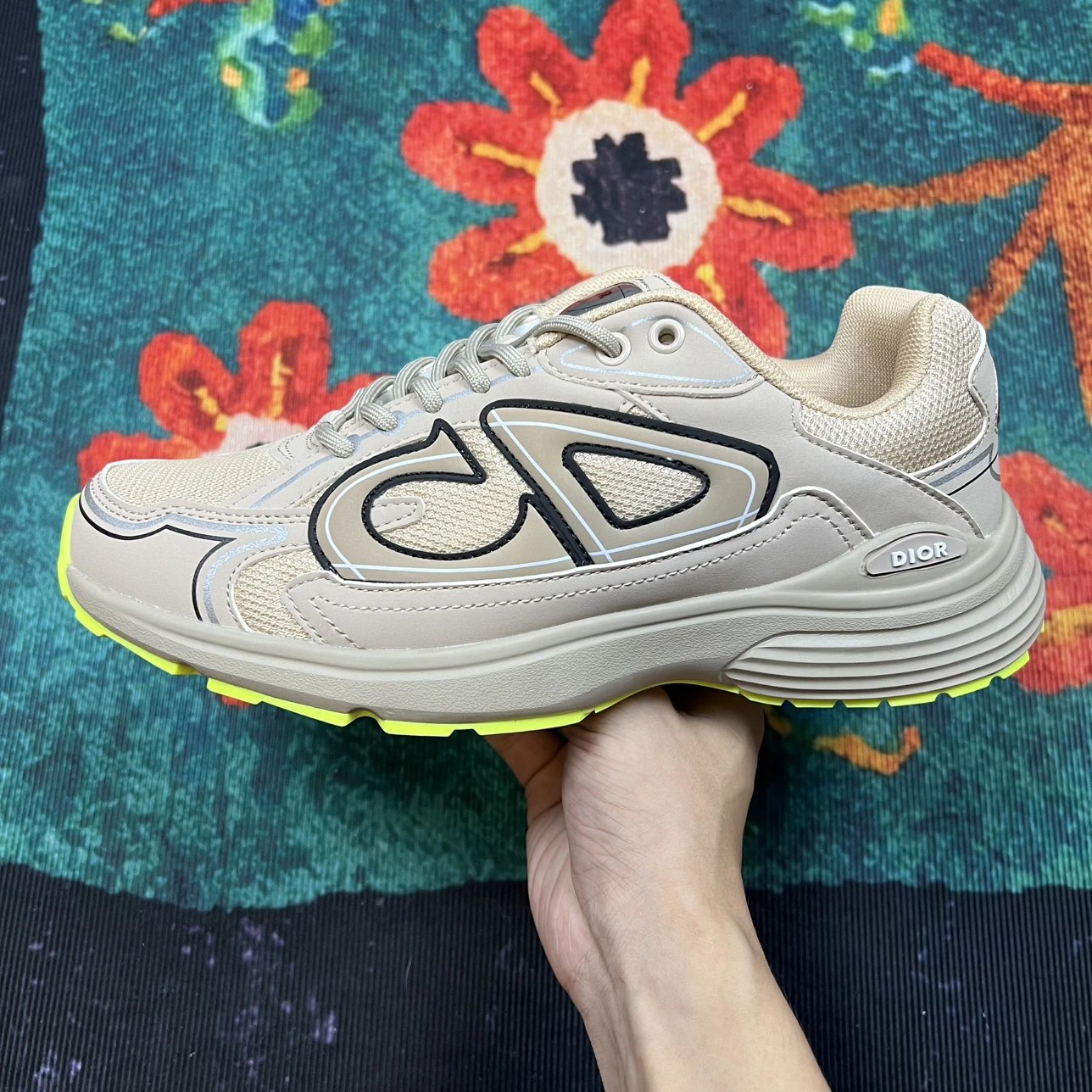 广东頂级纯原 Dior B30 迪奥网眼织物 男女情侣款低帮运动休闲鞋