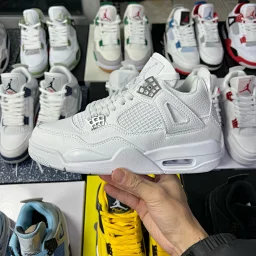 thumbnail for Foreign trade single pure original AJ4 brand new original box original packaging first layer of cowhide visible air cushion male and female couples casual sports basketball shoes