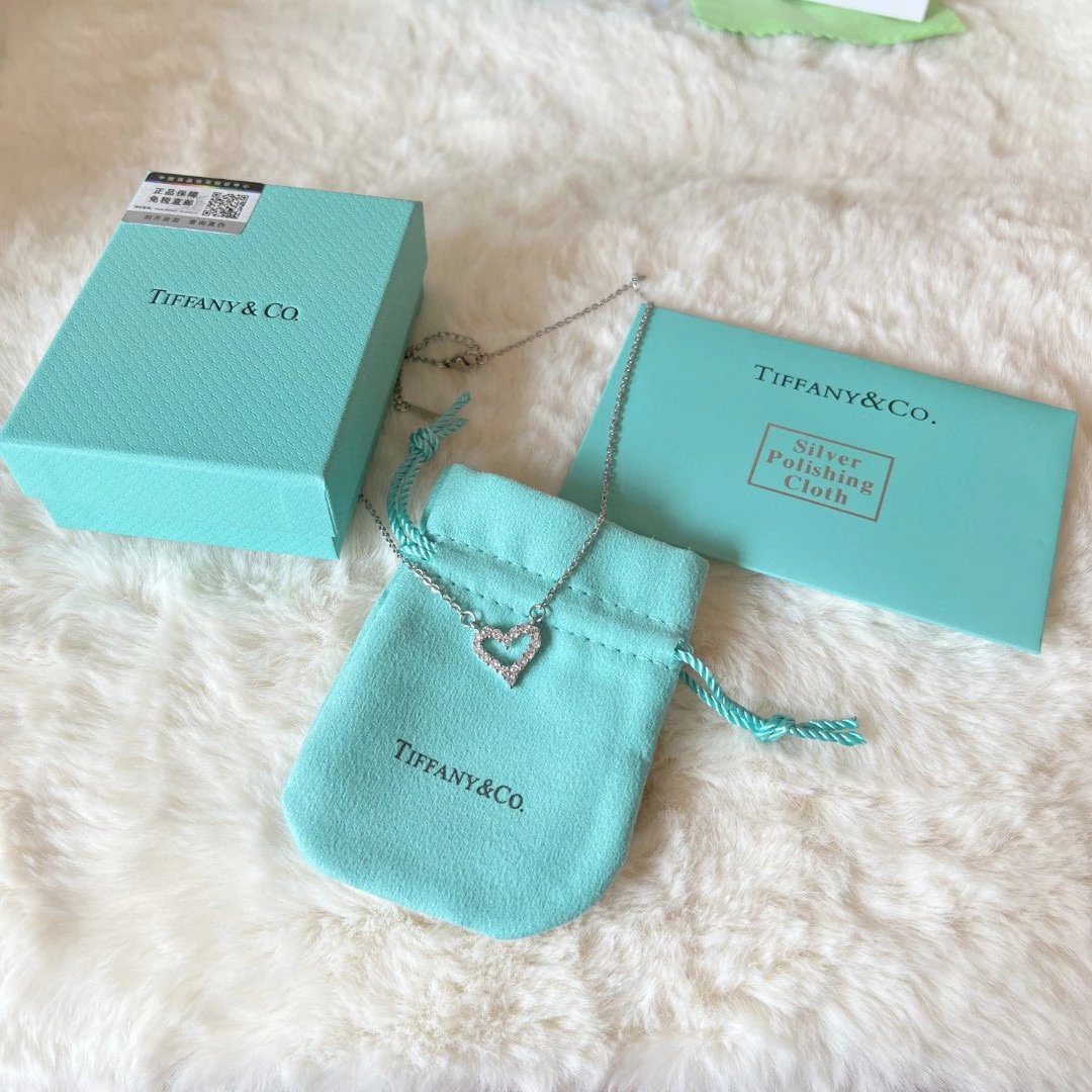 Tiffany & Co. Style Enchanted Key Diamond-Encrusted Necklace