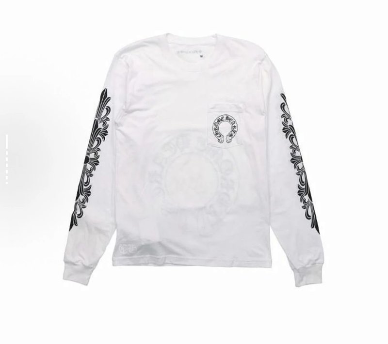 Chrome Hearts CH OG White Horseshoe Longsleeve
