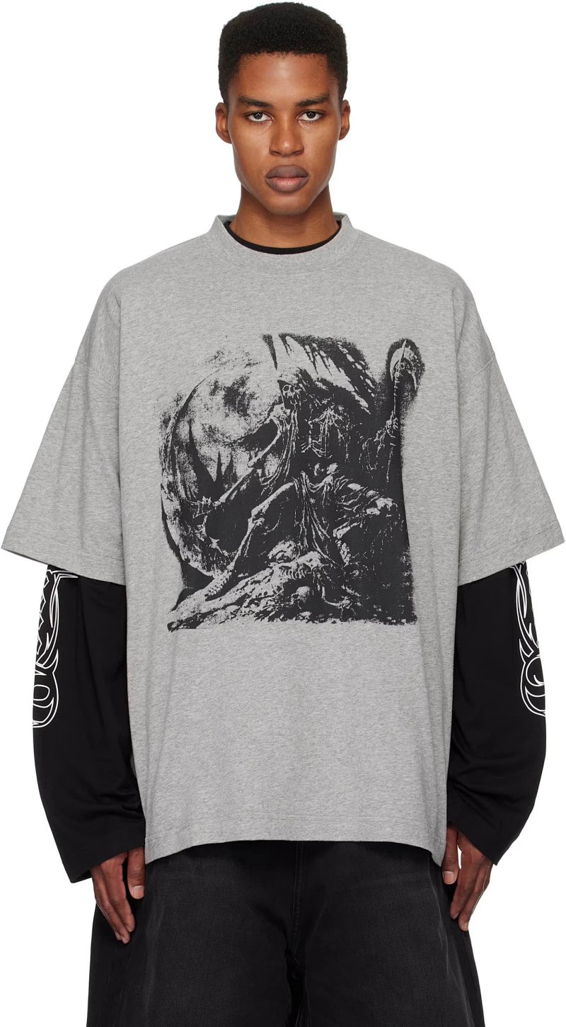 Vtm Gray Goth Oversized T-shirt