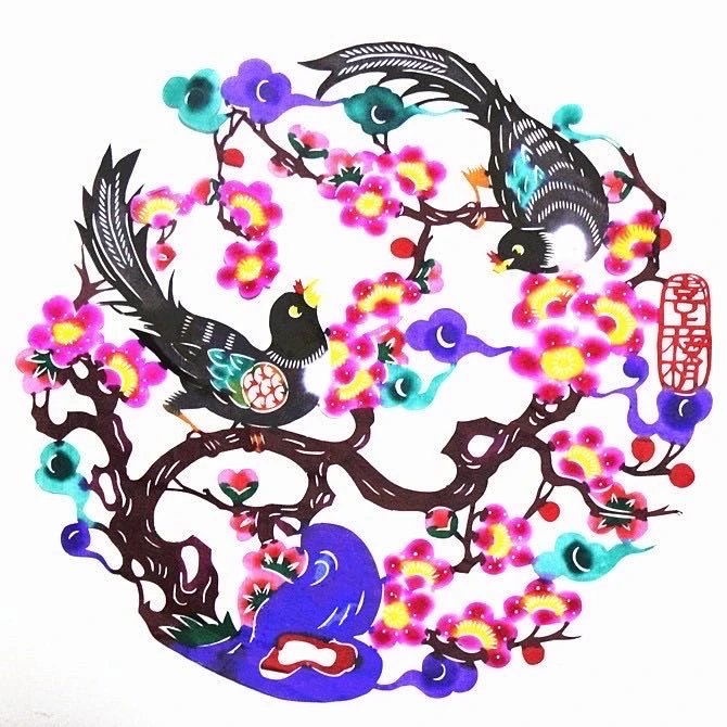 喜上眉梢（20*20cm）到手两张