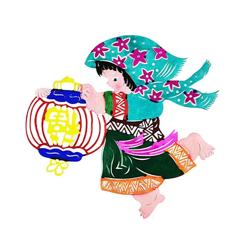 彩娃娃送福（20*20cm）到手两张
