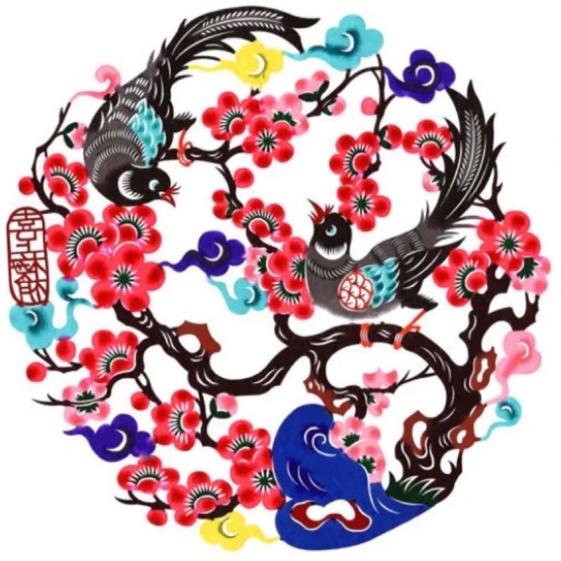 预售7天喜上眉梢静电贴（30*30cm）到手两张