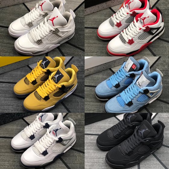 In Stock AJ4 Premium Full-Grain Leather Basketball Shoes for Men & Women - Best Value