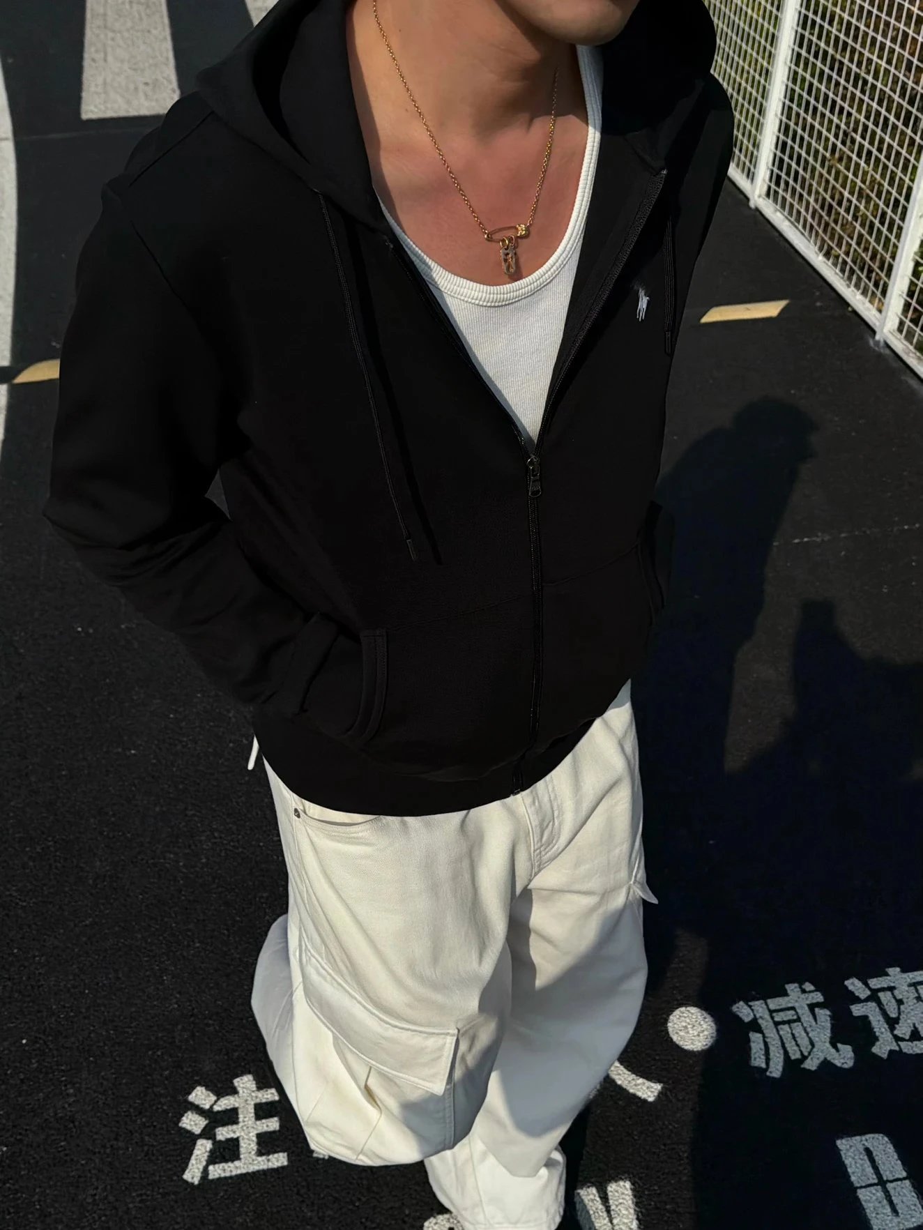 Black Cat Ralph Lauren Zip-Up Hoodie