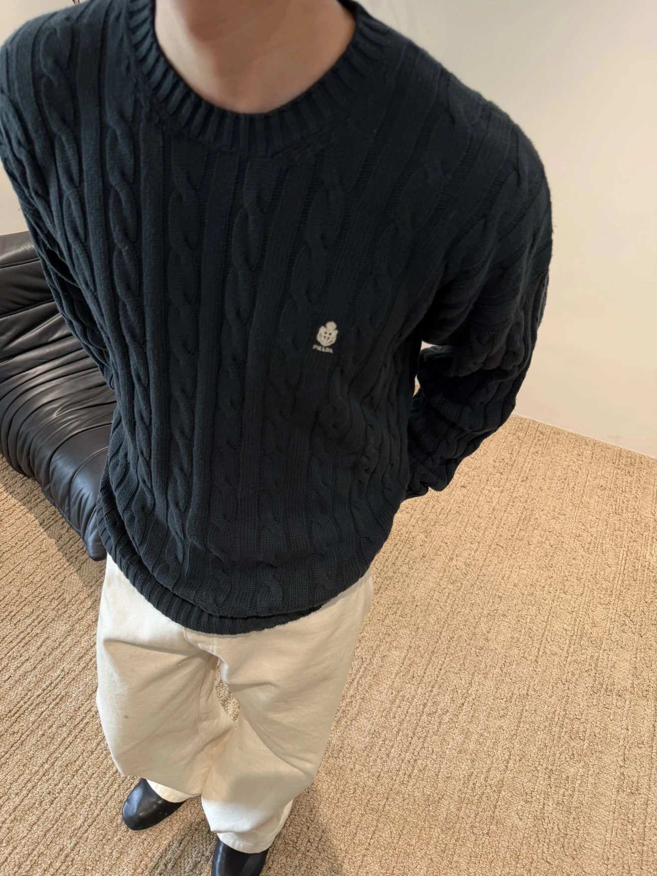 GM✖️Prada Cable-Knit Sweater Knitwear