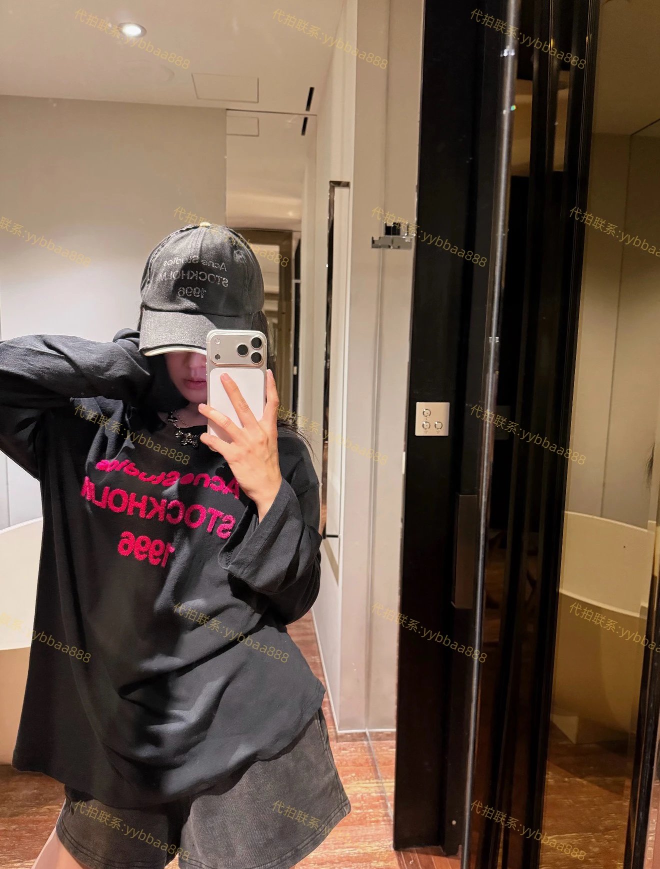 Vini✖️Acne 1996 Pocket Long Sleeve // Acne Pink Flocked Long Sleeve