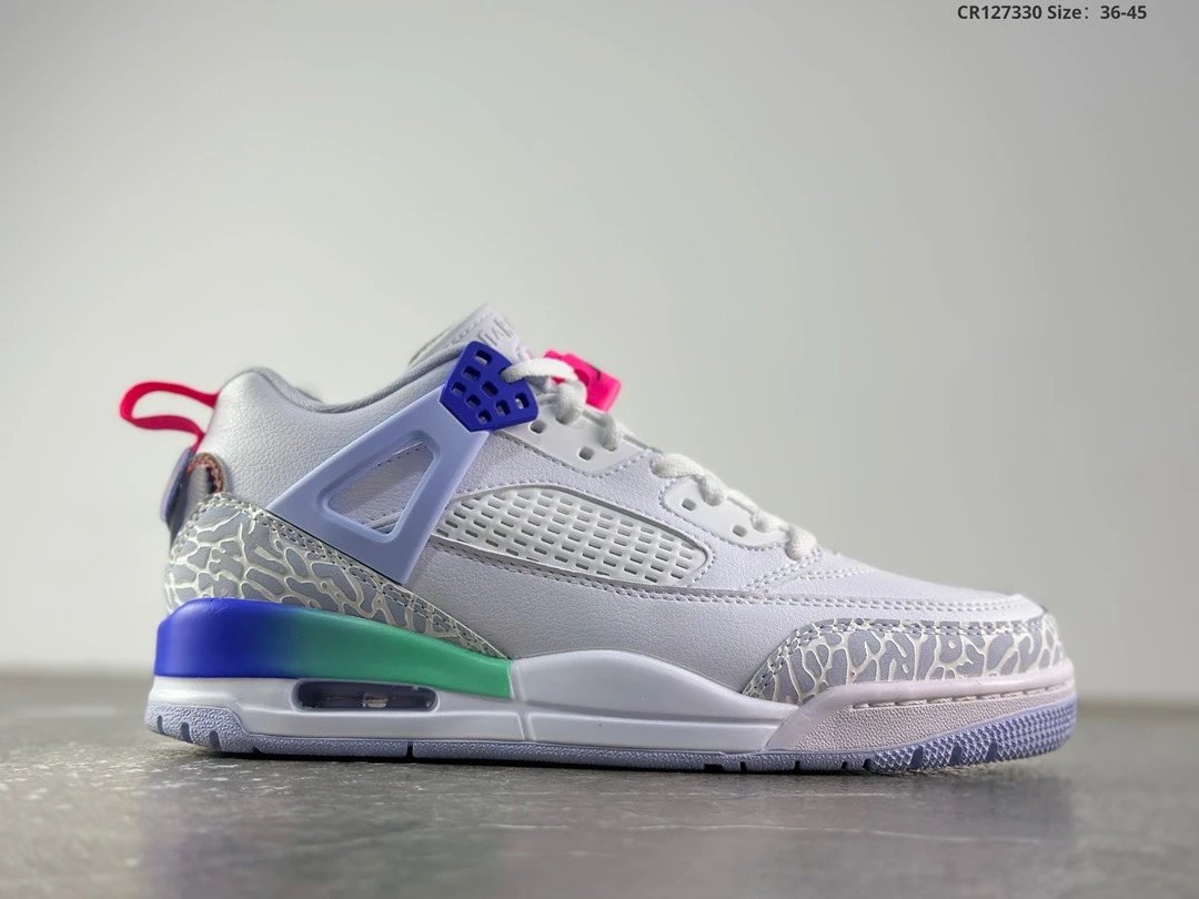 Air Jordan 3.5 Spizike Low "UNC" 低帮 北卡蓝 AJ3.5 乔丹3.5代 aj3.5 乔3.5 低邦 白蓝斯派克李 乔丹篮球鞋系列 鞋身整体以米白色皮革打造