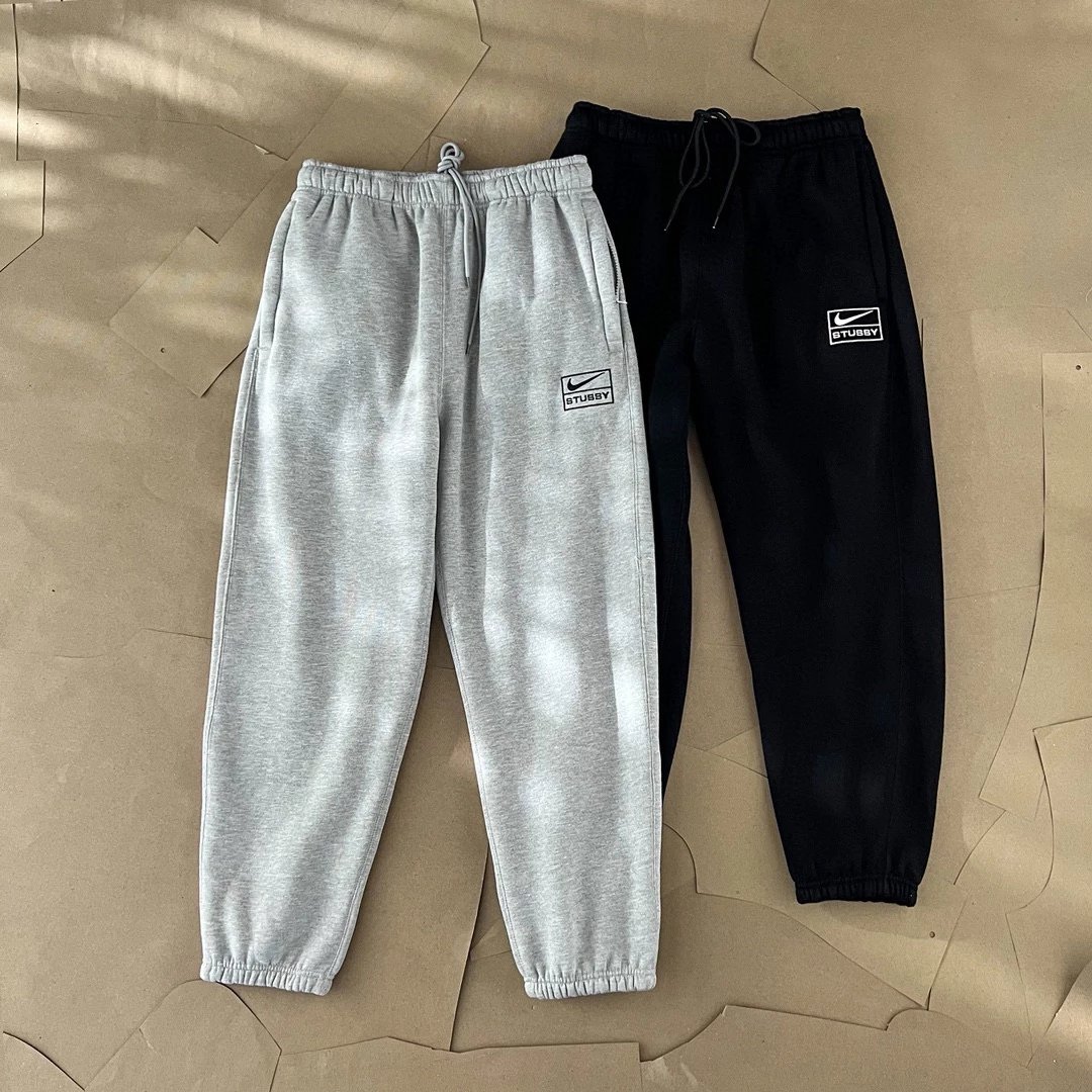 Nike x Stussy Hooded Fleece Sweatpants with Embroidered Logo