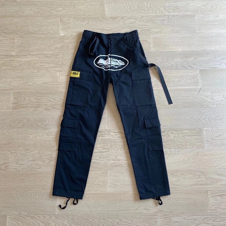 Item Thumbnail for White Print Yellow Patch Cargo Pants