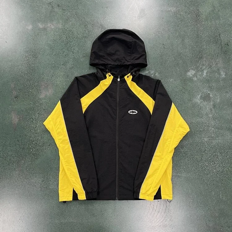 Corteiz Track Suit Color Block Nylon Sports Windbreaker Set