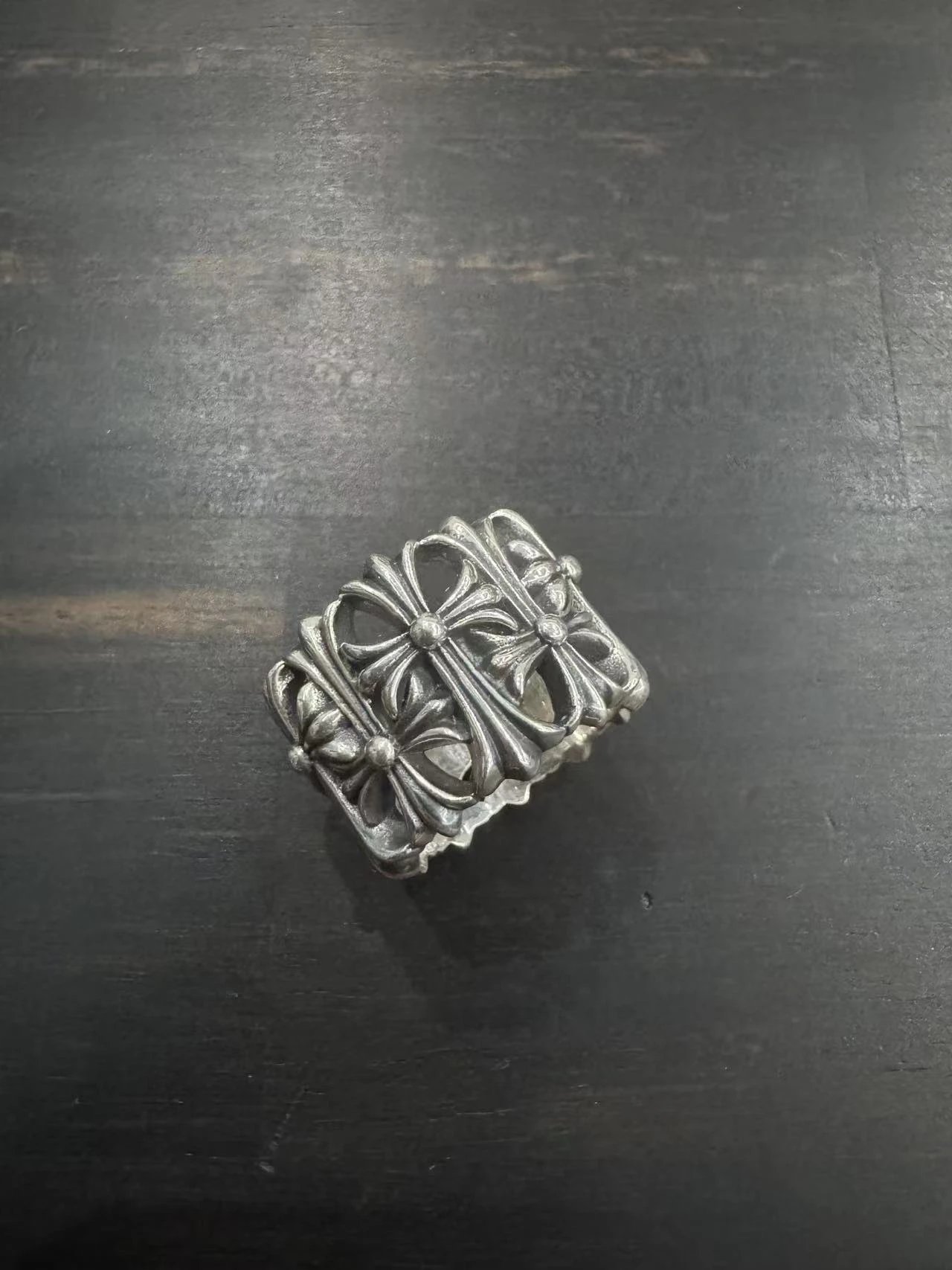 925 silver coin tomb ring