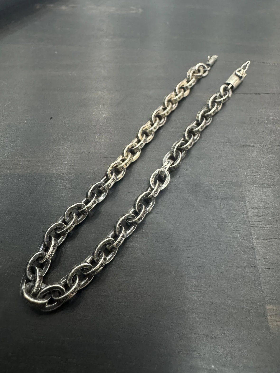 925 silver thin letter bracelet
