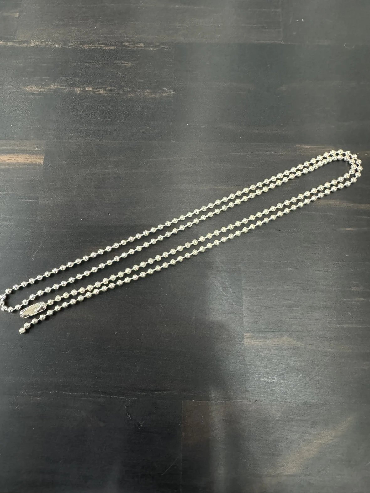 925 round bead necklace