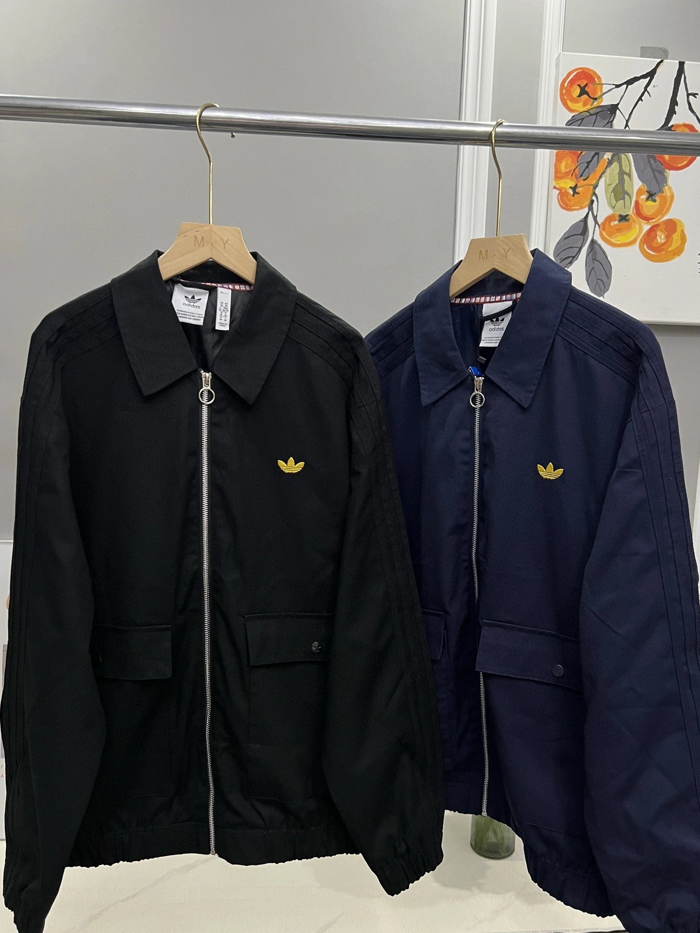 Adidas Originals Men's Track Jacket Black and Navy Blue - 265096