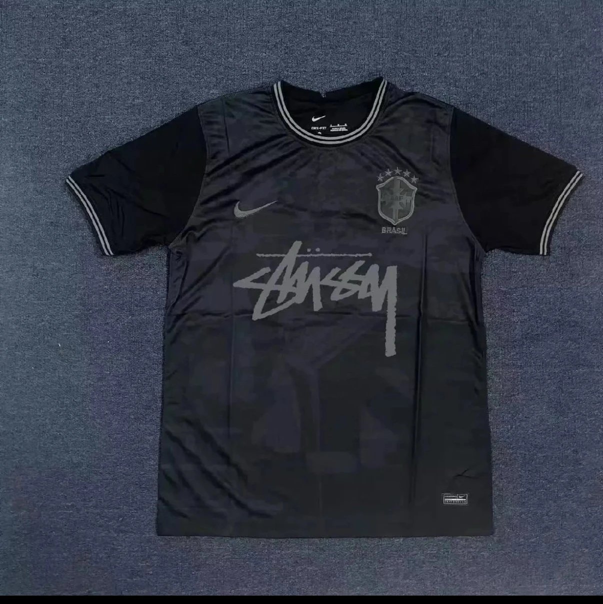 Stussy x Nike Brazil CBF Away Jersey Black