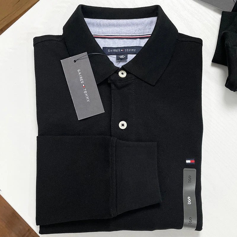 Long Sleeve Polo Black
