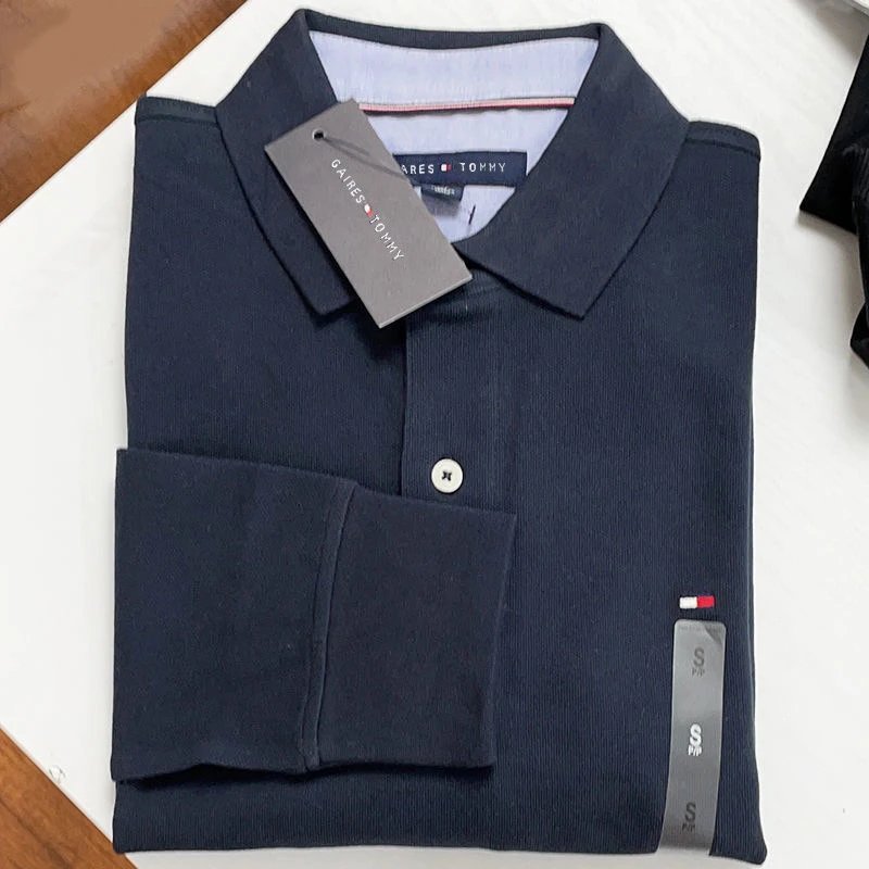 Long Sleeve Polo Navy