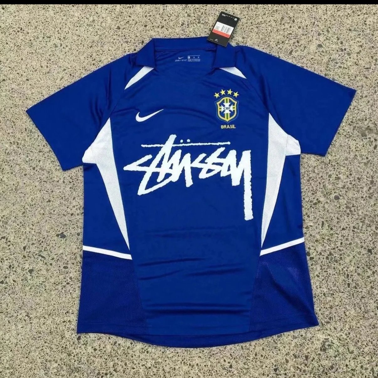 Nike x Stussy Brazil National Team Football Jersey Royal Blue