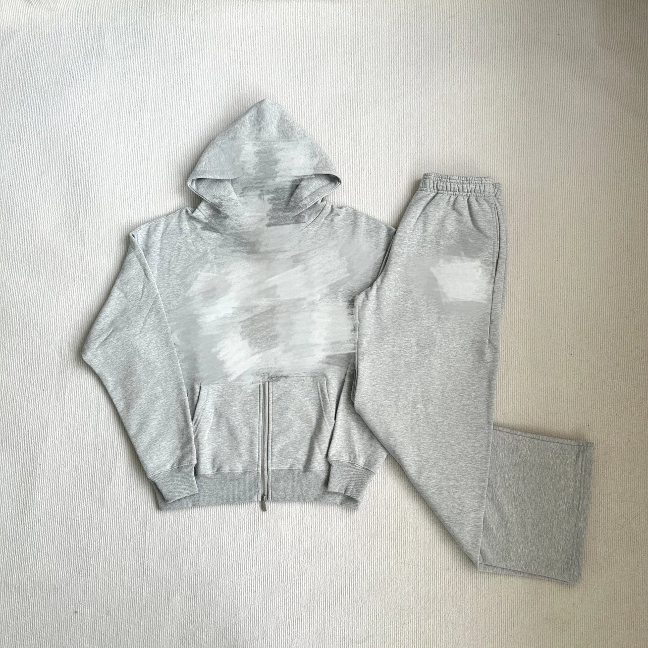 W-Gray Zipper Suit