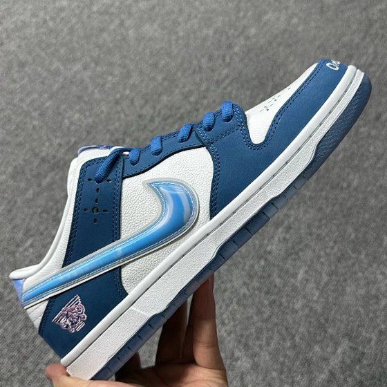 Foreign trade platform version Born x Raised x Nike Dunk SB Low co-branded models of non-slip wear-resistant low-top boardshorts Men and women with the same models blue and white