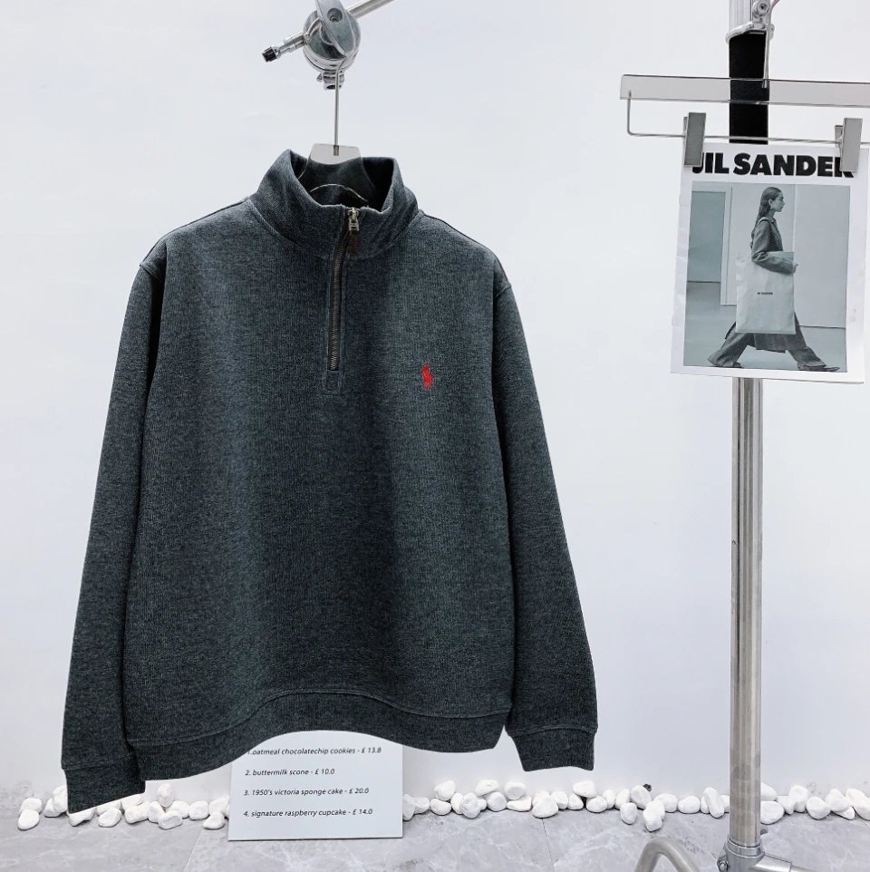 L2309  深灰色半拉链