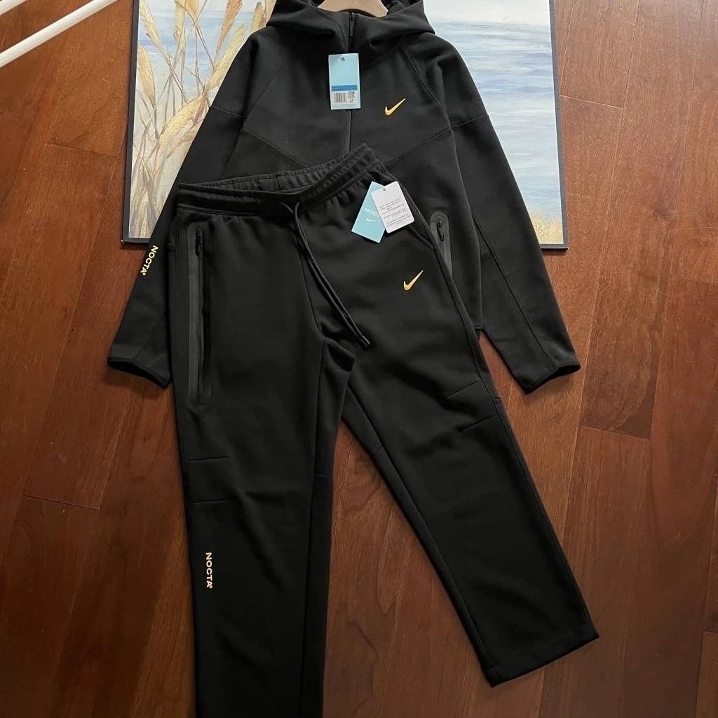 Nike Tech Fleece Nocta Black Hoodie and Sweatpants Set - 1
