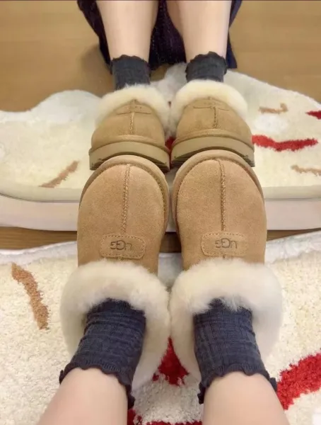 UGG Tasman Chocolate Brown Suede Slippers - 22